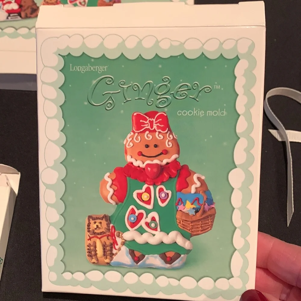 Longaberger 2000 Roger and Ginger Cookie Molds w/Boxes. NEW